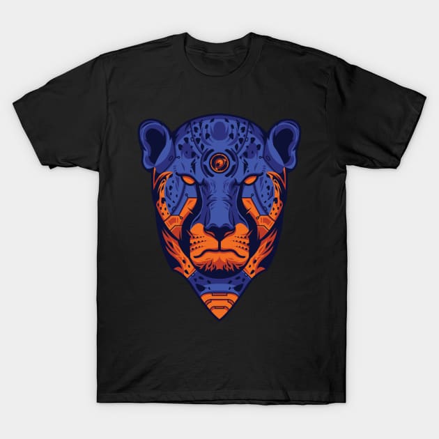 Cheetah Head T-Shirt by wikuideots